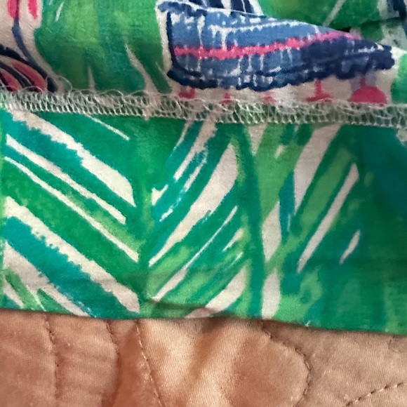 Lilly Pulitzer Green and Blue Lolani Pants 100% silk - Picture 8 of 10